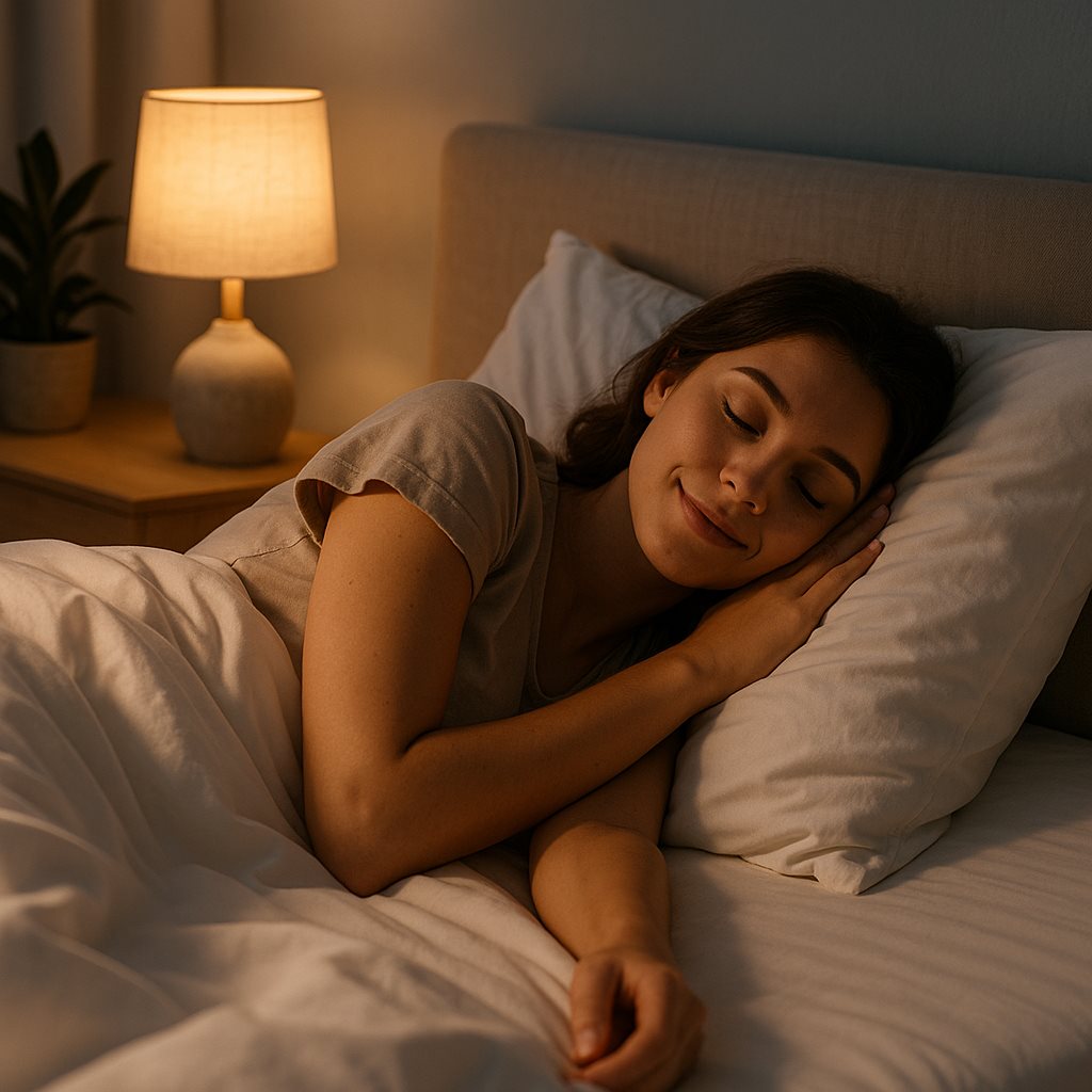 zena spava na krevetu